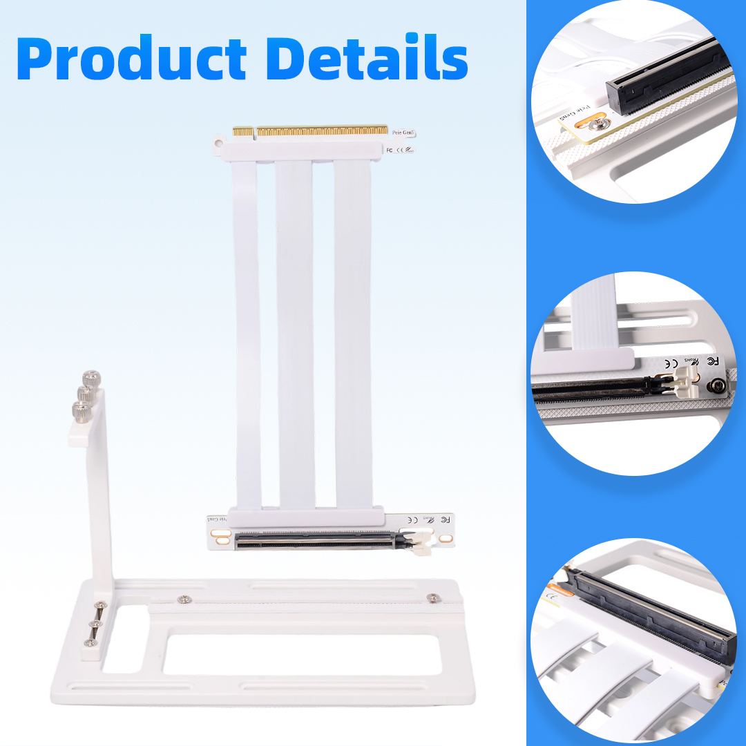 Pcie 4.0 X16 Riser Cable 90 Degree - PCIe 5.0 /4.0 /3.0 X16 90