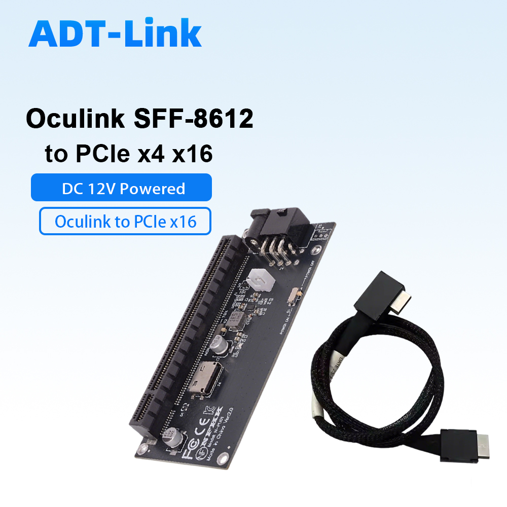 Oculink SFF-8612 To PCIe X4 X1 - Pcie 4.0 X16 Riser Cable 90 Degree 评论和价格