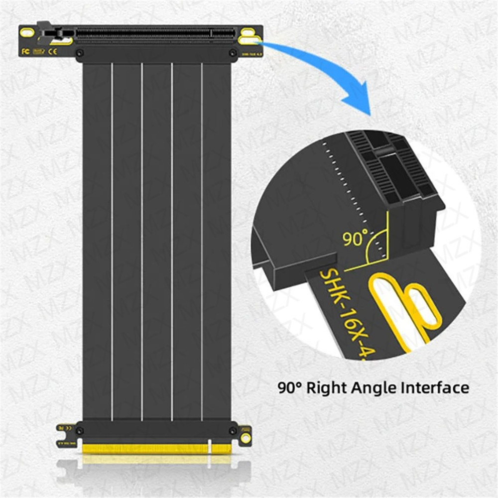 MZX PCIE 4.0 3.0 16X Riser Cab - Pcie 4.0 X16 Riser Cable 90 Degree 评论和价格