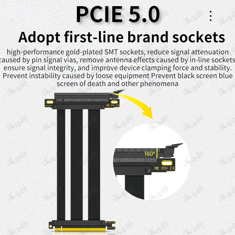 PCIE 5.0 x16 Riser Cable, Perf - Pcie 4.0 X16 Riser Cable 90 Degree 评论和价格