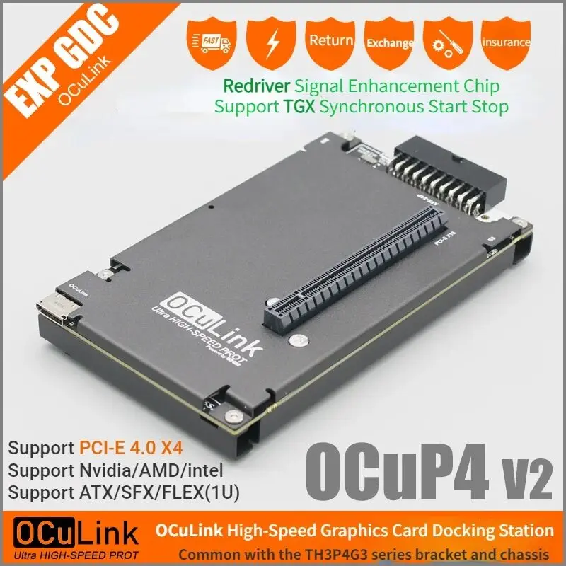 OCuP4V2 OCuLink GPU Dock w ReD - External Gpu Dock Pcie 4.0 Oculink 评论和价格