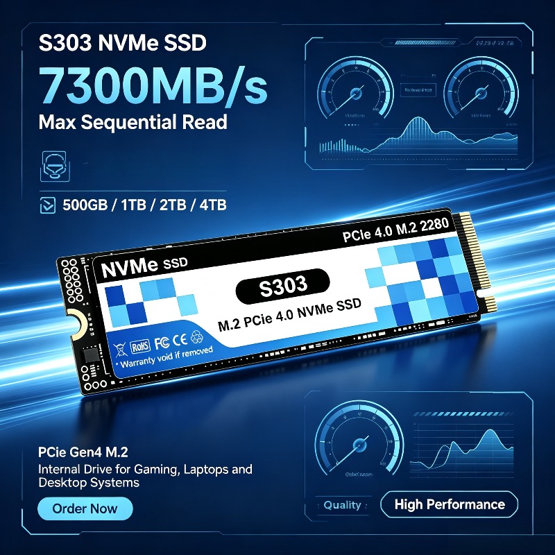S303 PCIe 4.0 M.2 NVMe SSD 500 - M.2 Nvme 4Tb Pcie 4.0 Ssd 评论和价格